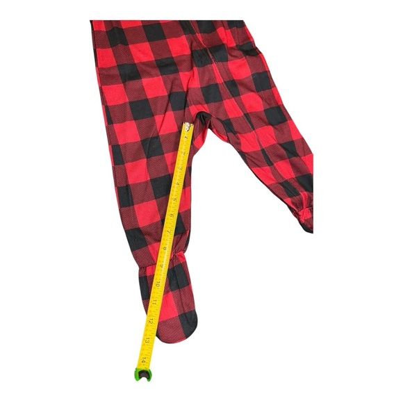 Macy's Family PJs T SZ 12 months Christmas 1PC Pajama Buffalo Check Red NWT - Picture 3 of 12